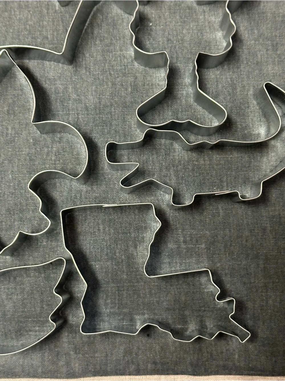 Louisiana Themed Set of 6 Metal Cookie Cutters